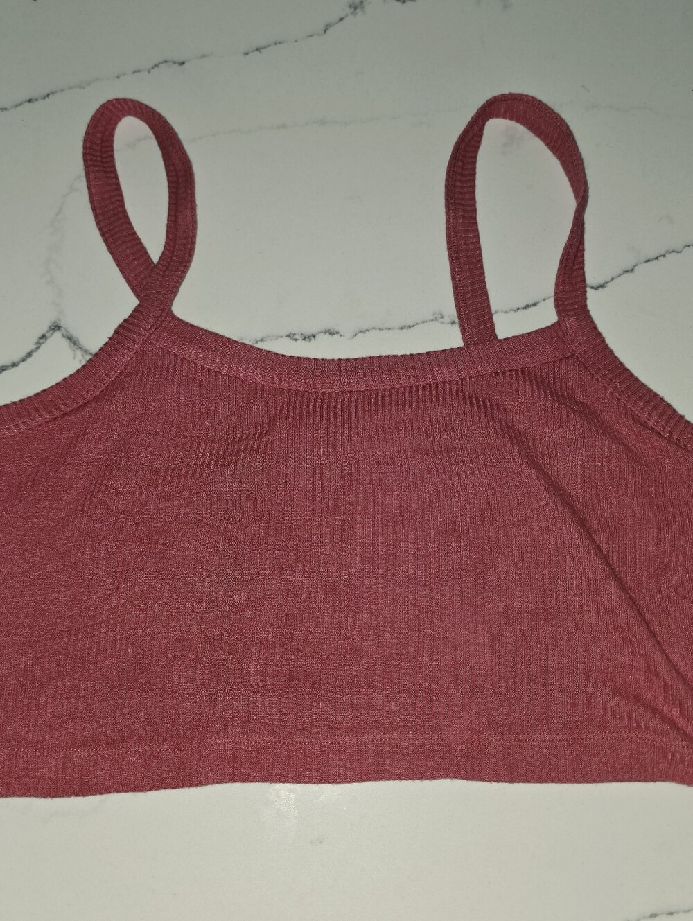 Alo Yoga Ribbed Crop Whisper Bra Tank Medium
